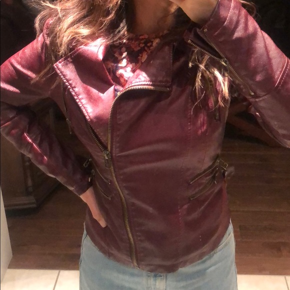 Buffalo Burgundy Pleather jacket - Picture 1 of 6